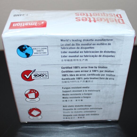 3/$55❤️new sealed IMATION 10-pack 3½" diskettes, Formatted, PC Format, 1.44MB - Picture 2 of 4